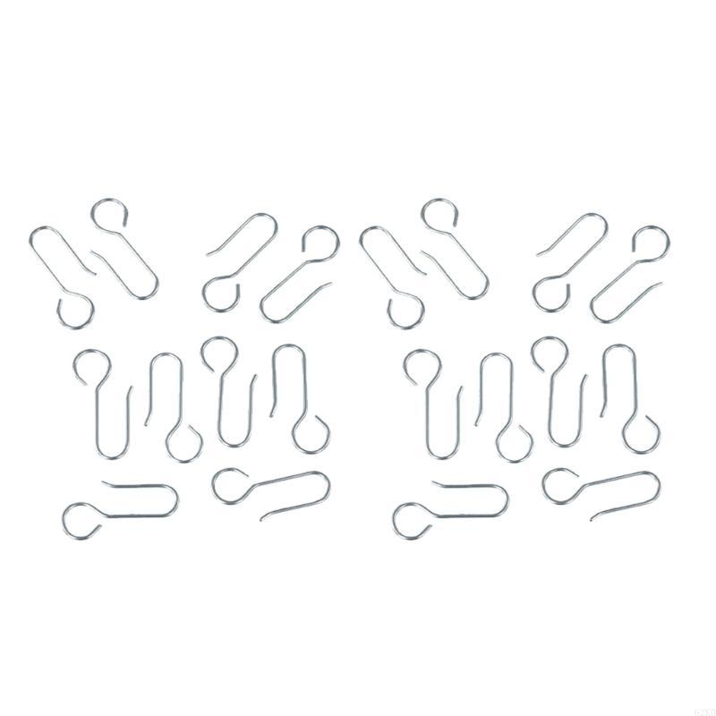 62KD Lightweight Metal S Hooks for Curtain Mounting Convenient Hooks for Curtain Hangings Track Drapery Hook Pin Hangers