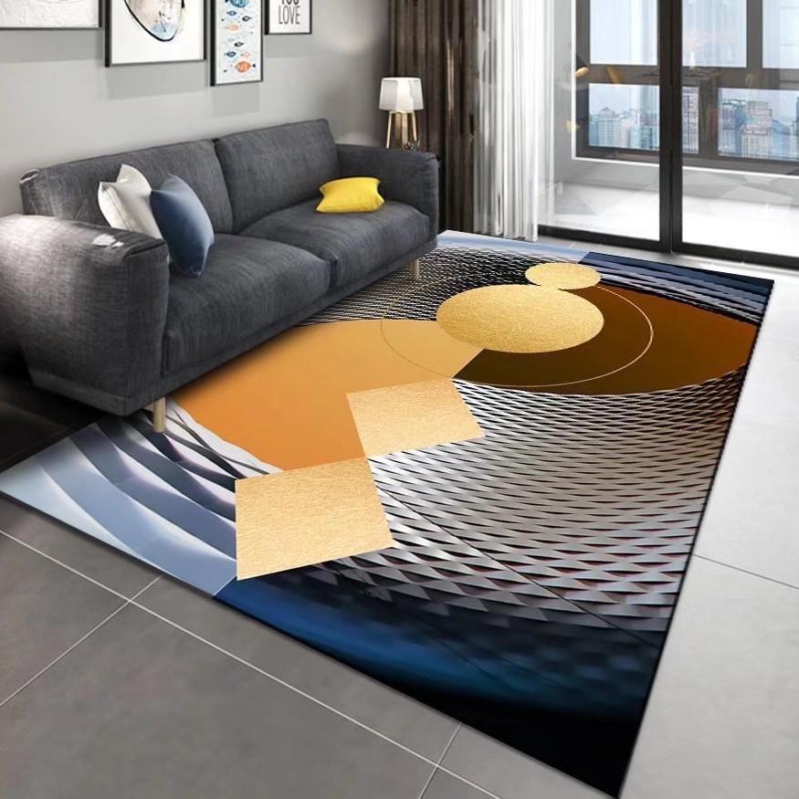 Nordic Geometric Light Luxury Rug for Bedroom, Bay Window, Living Room, and Sofa