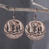 Retro Simple Ethnic Style Moon Stars Forest Mountains Combination Earrings