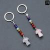 Key Chains Plant Jewelry Mushroom Shape Stone Alloy Material Key Rings for Keys