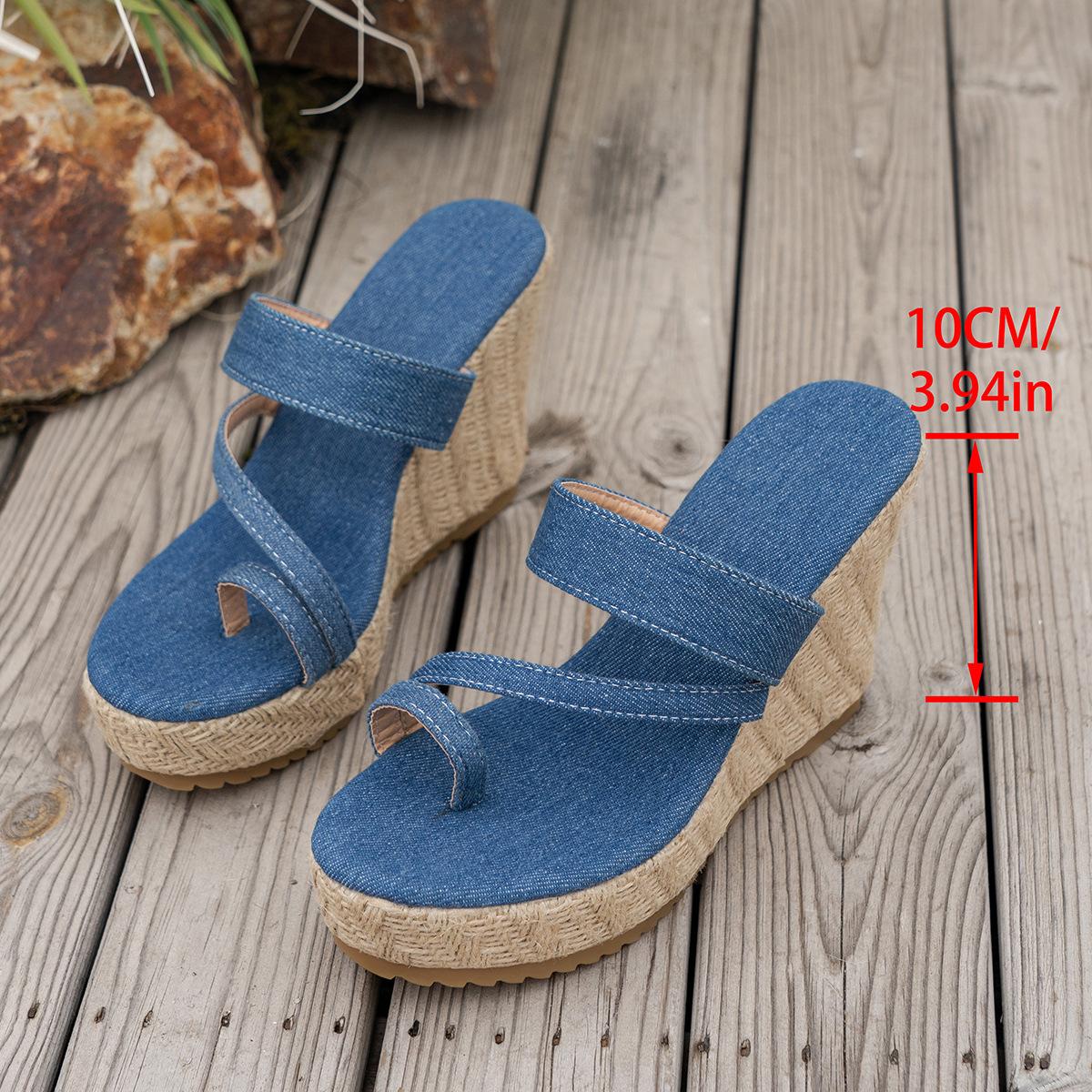 Sandals, Women s Shoes, Thick-soled Shoes, Slippers 36 синий