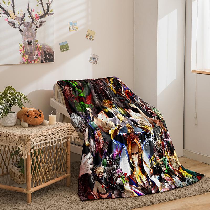 Cartoon Sunman Academy Serie Doppelseitige Flanell 3D Digitaldruck Decke Decke