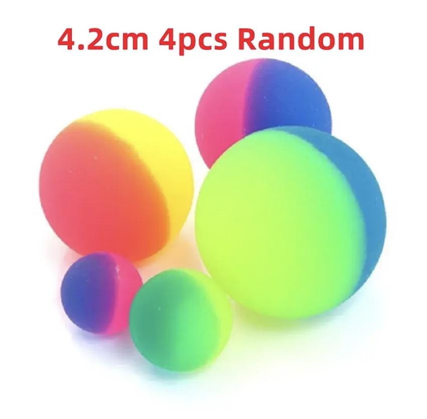 Multi size dual color elastic ball children colorful boy outdoor solid rubber bouncing ball sports game fun ball egg toy