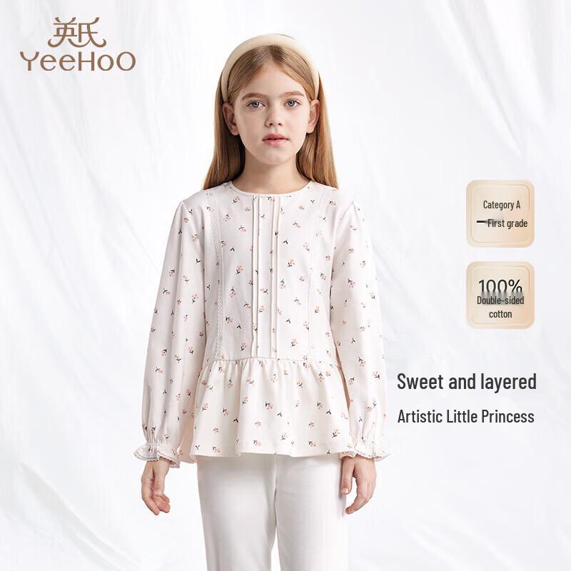 YEEHOO Girls  Long-Sleeve Cotton T-Shirt 100CM