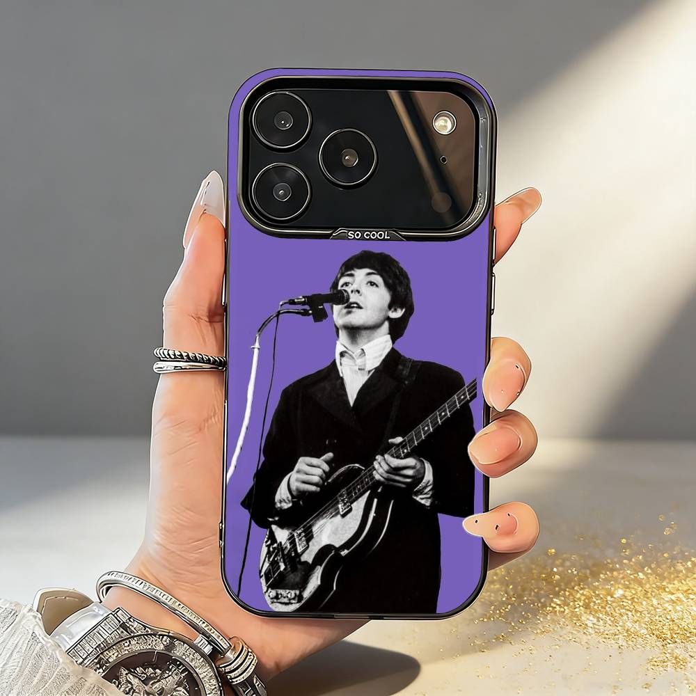 Singer P-Paul M-McCartney Phone Case For iPhone17,16,15,14,13,12,11,Pro,MAX White Matte Shockproof Cover