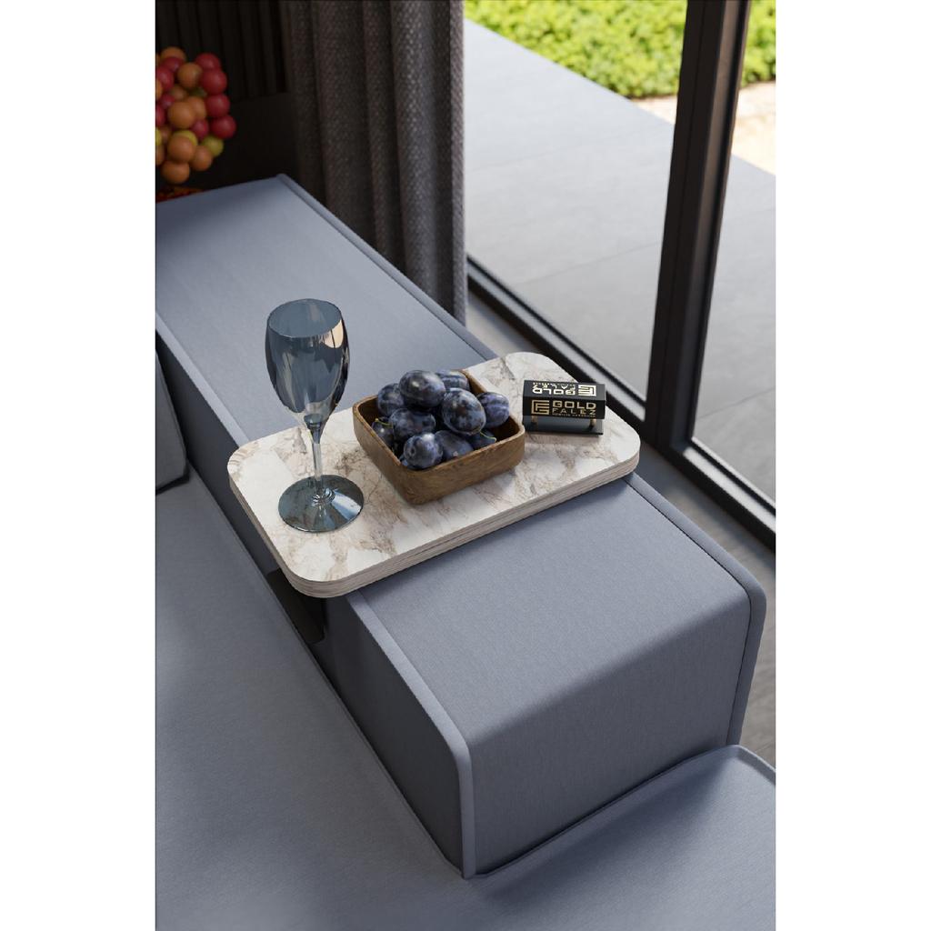 Side Table Adjustable Tray Rectangular Decorative Modern Horizontal Vertical Sofa Table Walnut