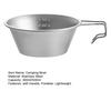 300/500ML Stainless Steel Camping Bowl with Handle Portable Lightweight Outdoor Hiking Picnic Soup Dish Bowl Cup with Scale
