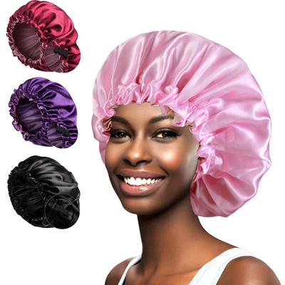 1 Stück Schlafmütze Verstellbar mit Unsichtbarer Flacher Verstellbarer Schnalle Beidseitig Tragbare Badehaube Für Frauen Männer