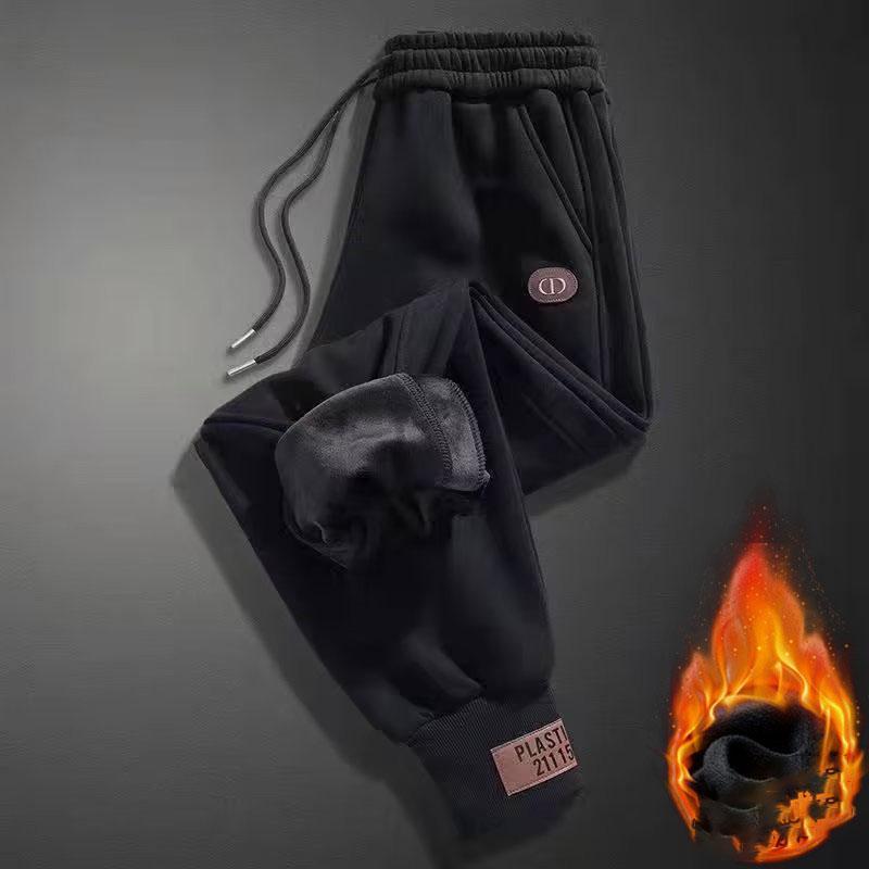 Men Fitness Sportswear Tracksuit Bottoms Sweatpants Trousers Track Pants Mens Joggers Winter Lambswool Warm Casual Pants