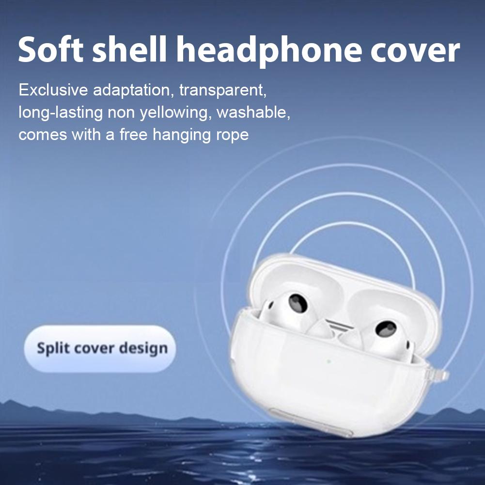 Transparent TPU Case for Huawei FreeBuds Pro5 Earphone Cover Shockproof Soft shell Cases 2026 With Lanyard