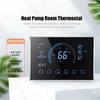 Smart Värmepump Rumstermostat Temperaturregulator 4,8 tum Färg-LCD-skärm Programmerbar Pekkontroll/ Mobilapp/ Röst
