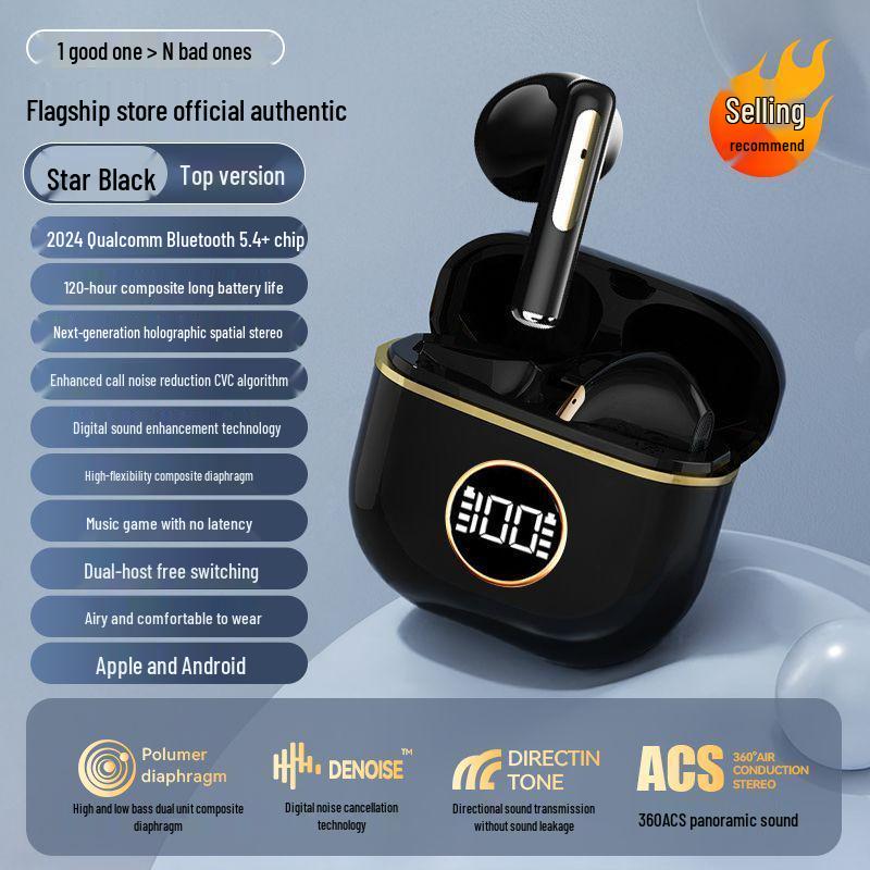 2025 Wireless Noise-Cancelling In-Ear Bluetooth Headphones for Sports, Compatible with Android, Huawei, and Apple