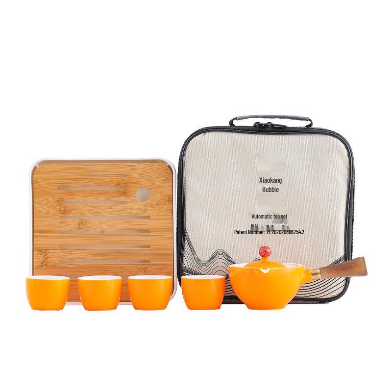 Xiaokang Portable Quick-Brew Travel Tea Set with Automatic Teapot