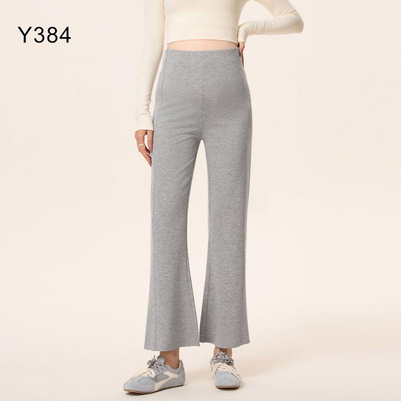

2026 Spring Maternity Activewear Set: Elastic Waist Casual Pants & Short Sleeve Sport T-shirt 2XL (125-140 jin) хізер сірий колір