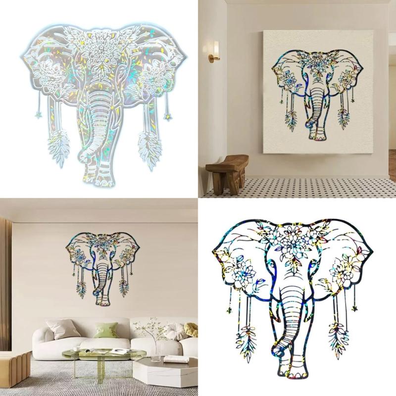 Elephant Shape Wall Hanging Decoration Crafting Mould Holographics Silicone Mold for Wall Sticker Jewelry Making Tool