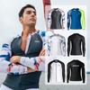 Rash Guard da Uomo con Protezione UV a Manica Lunga Maglietta da Nuoto Snorkeling Surf Subacquea Asciugatura Rapida Top Muta