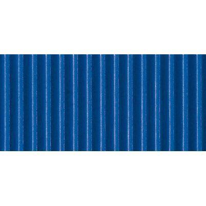 Carton ondulé - Rayher - Bleu foncé - 50 x 70 cm - Coloré double-face - Idéal pour carterie