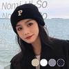 Daily Basic P English Point Fashion Knit Beanie Hat