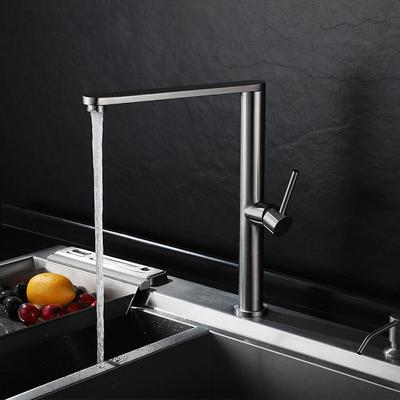 304 Stainless Steel Kitchen Basin Faucet Nickel/Black/Beige 360 Degree Rotate Kitchen Tap Hot Cold Water Mixer Sink Faucet