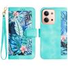 For Xiaomi Redmi 15C 4G (171mm) Case PU Leather Floral Phone Cover with Card Slots