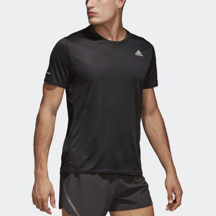 Adidas T Shirts Men's Black Crew Neck Moderate Straight Fit CG1953