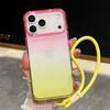 Luxury Dopamine Gradient Color Clear Acrylic Case For IPhone 17 Air 16 15 14 Plus 13 12 Pro Max Shockproof TPU Bumper Hard Cover
