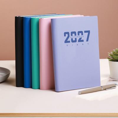 Hardcover Journal for Business 2027 A5 Daily Planner, 365 Day Time Management Schedule Notebook Study Record Book Work Study, Imitation