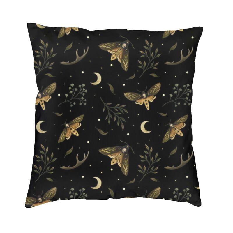Halloween Witchcraft Witch Cushion Cover Soft Gothic Crow Cat Throw Pillow Case for Sofa Square Pillowcase Bedroom Decoration
