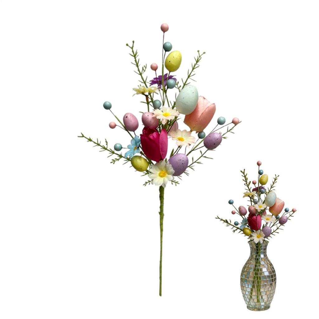 Easter Egg Stems Branch Foam Egg Spring Artificial Branches Easter Vase Filler Flower Picks For Table Centerpieces Home Decor