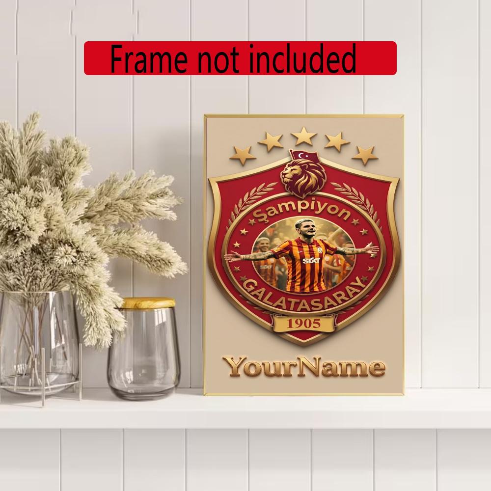 Galatasaray Customize Your Name Diamond Painting Round Diamond Diy Frameless Holiday Artwork Suitable For Home Office Wall Decoration