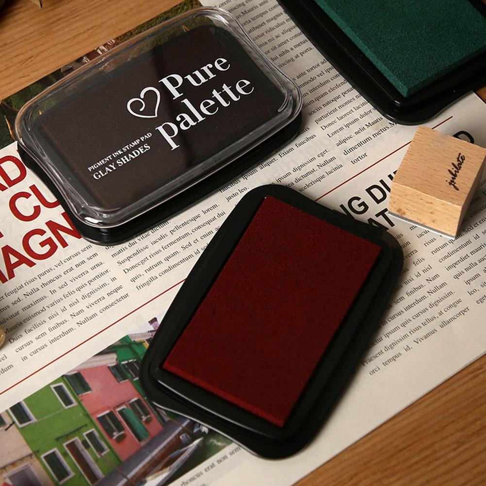 Solid Color Large Size Ink Pad for Stamp DIY Crafts Scrapbooking Rubber Inkpads