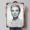 Portret Grace Kelly Metalowy Plakat Dekoracja Sypialni Wystrój Salonu Męskie Niestandardowe Metalowe Blaszane Znaki do Dekoracji Ścian Retro