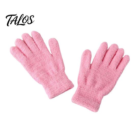 Anti Cold Windproof Mittens Winter Warm Coral Fleece Gloves for Women, Soft Five Finger Solid Color Accessories Gloves, Thermal Autumn Breathable Hand
