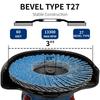 3pcs Flap Discs 3inch 76mm Angle Grinder Sanding Discs 60 Grit Grinding Wheel Metal Lightweight Plastic Wood Removal Abrasive Tool