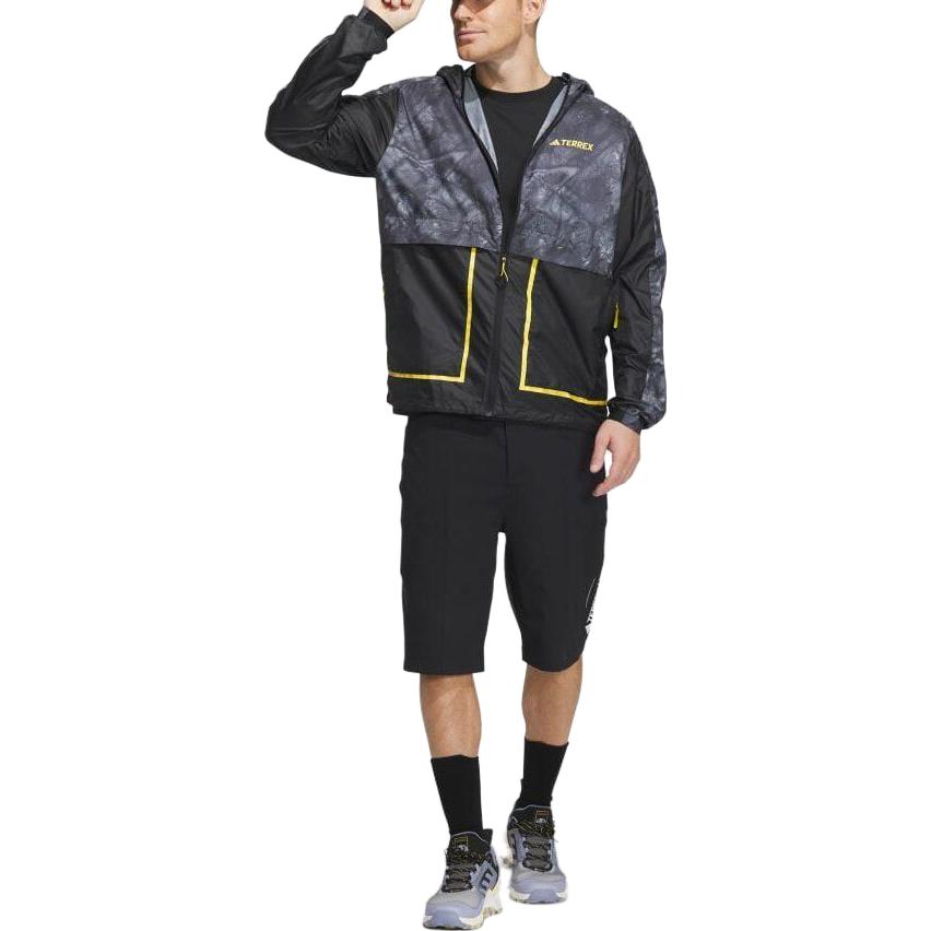 Adidas National Geographic Co Branded Section Jackets Men's Black Hooded Moderate Other HY4691
