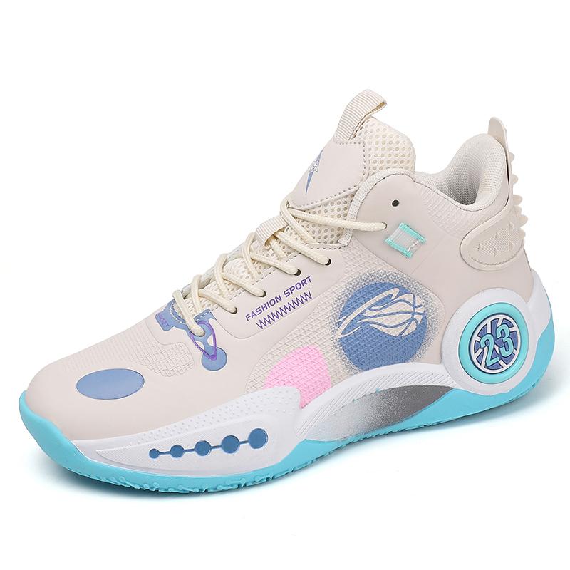 

Мужские баскетбольные кроссовки для тренировок на открытом воздухе, высокие кожаные износостойкие удобные спортивные туфли для мужчин, баскетбольные бутсы 36 бежевый