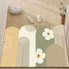 Diatom Mud Mat Simple Flower Water-absorbent Quick-drying Bathroom Mat Household Dirty and Wear-resistant Toilet Mat