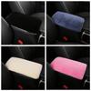 Universal Soft Furry Plush Armrest Box Pads Cover Center Console Polyester Armrest Pad Cushion Winter Car Interior Accessories