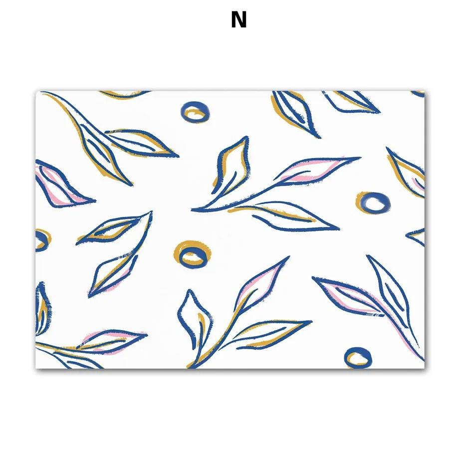 Nordische Retro Ästhetik Heimdekoration Wandkunst Blume Leinwand Ölgemälde