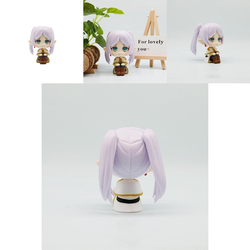 Pvc Sitting Frieren Figurine For Home Office Desktop Decoration