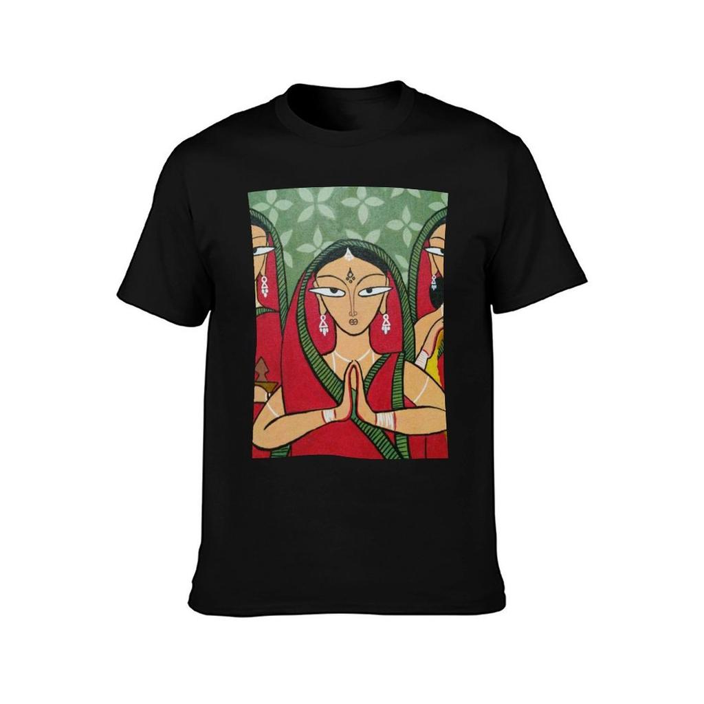 Jamini Roy Famous Painting TShirt Athletic Quick Dry TShirt for Men