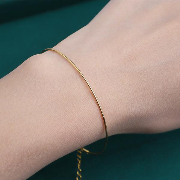 Women's Simple Ring Bangle Gold Bracelet Fight Round Fashion Bracelet Women's Bracelet Gold Bracelet Ring Bracelet Women's Accessories