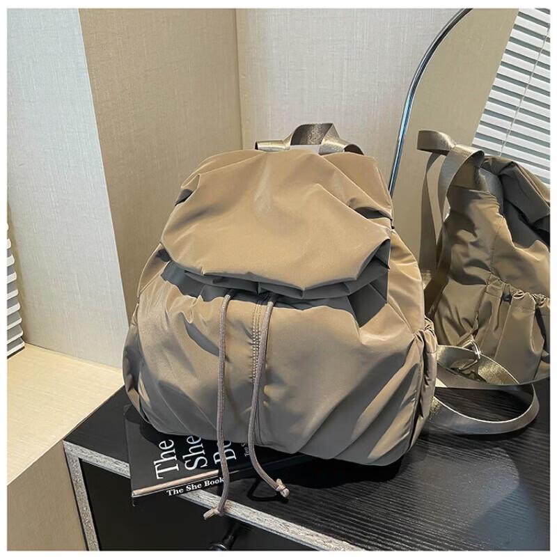 

Women s Pleated Nylon Backpack