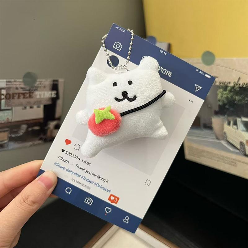 Cute Cartoon Plush Doll Keychain  Plush Toy Keychain Pendant Creative Kawaii Backpack Decoration Accessories Gifts