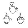 Taza de Café Arte de Pared Metálico Alambre de Hierro Negro Vintage Decoración de Pared para Cafetería Temática Rústica Señal Colgante de Pared para Bar Cocina Restaurante Tienda Hogar