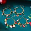 Christmas Santa Claus Metal Link Chain Bracelets for Women Men Candy Snowflake Xmas Tree Elk Drop Bracelets Charm Party Jewelry