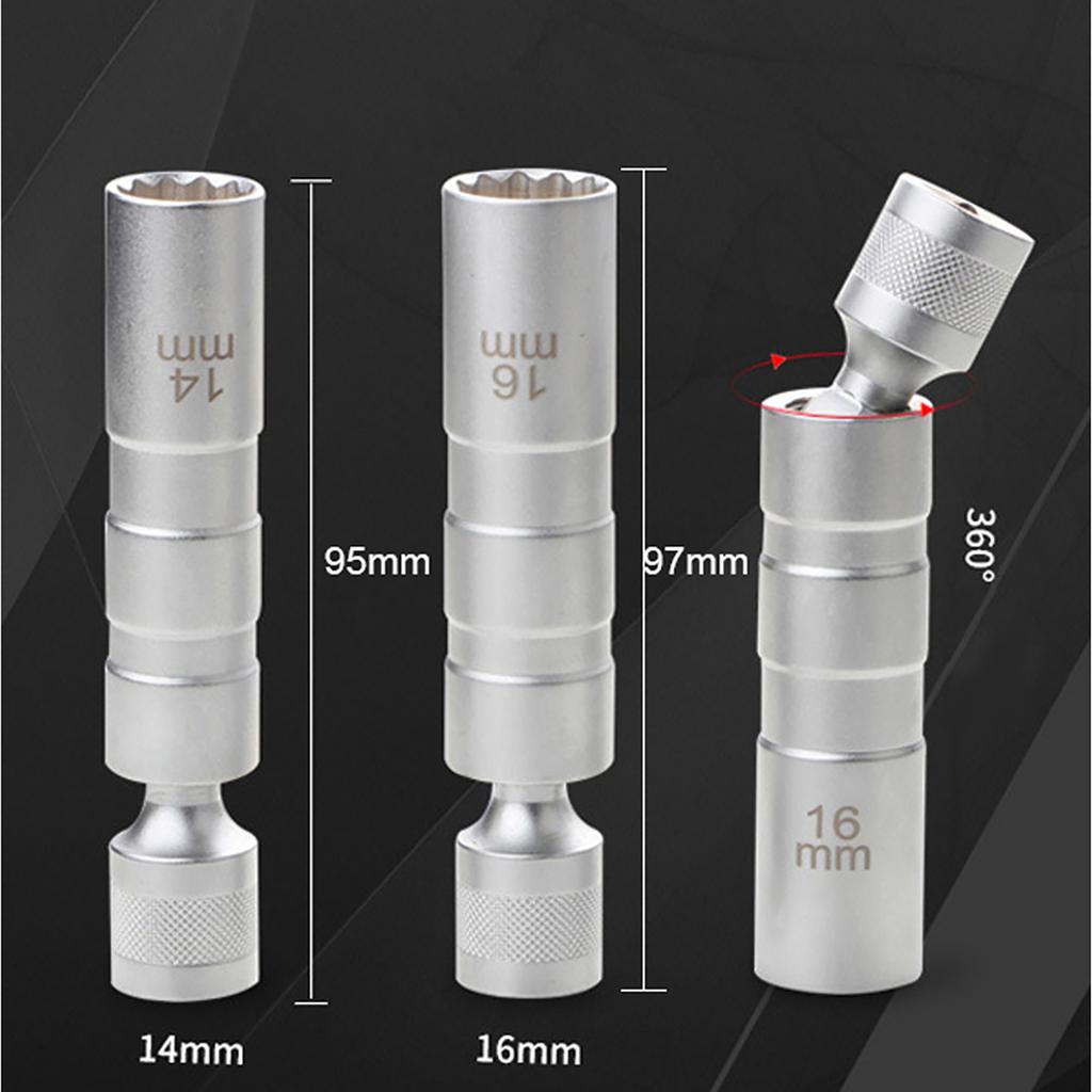 3Celsius8 Inch Drive Socket 12 Angle Repairing Removal Tool       Steel Sleeve for Cars Repairing