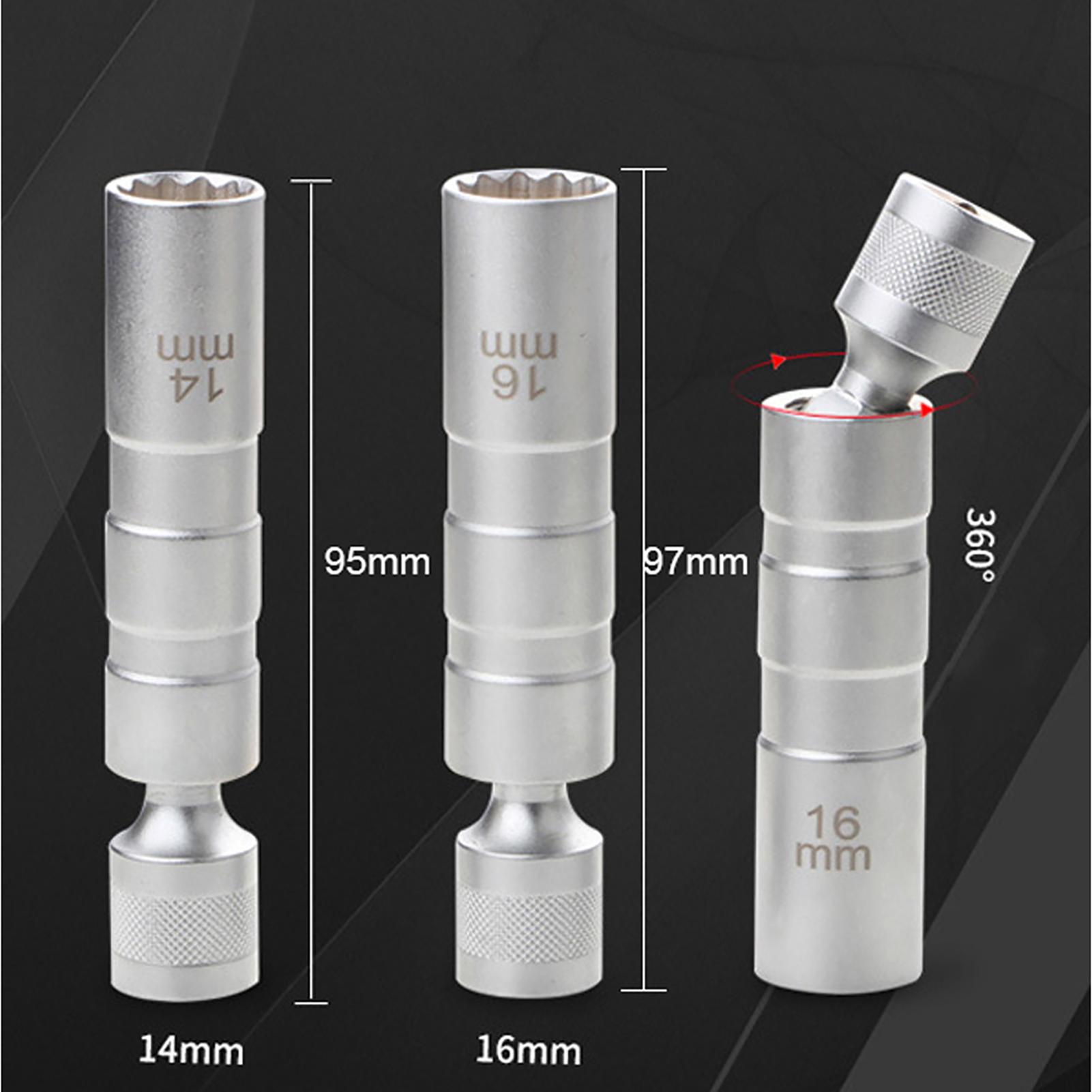 3Celsius8 Inch Drive Socket 12 Angle Repairing Removal Tool       Steel Sleeve for Cars Repairing