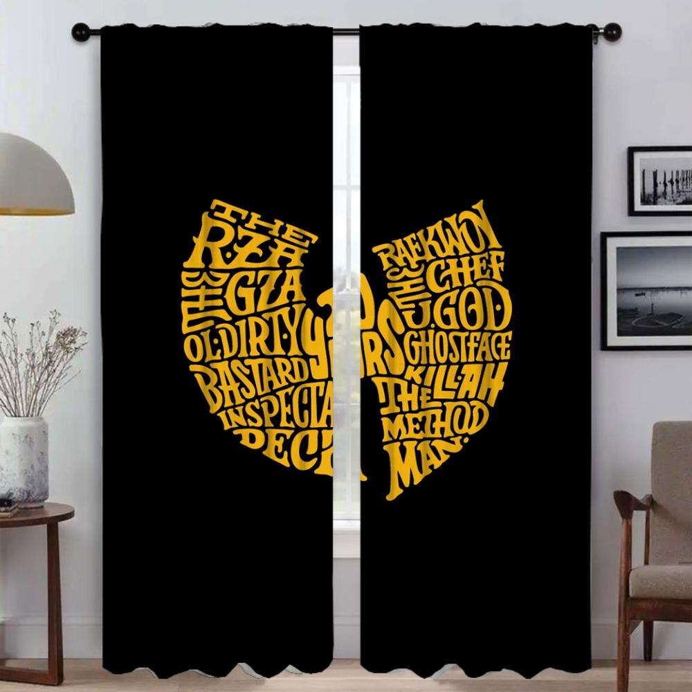 

Wu Tang Clans Разделительные шторы для гостиной Шторы Хэллоуин Украшения Тюль для спальни Домашний интерьер Шторы 2 шт. W50xH70cmx2pcs-CL