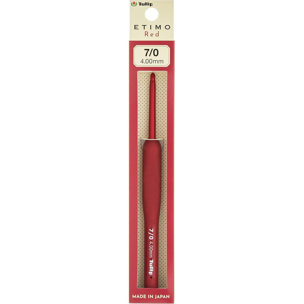 Crochet Hook “ETIMO Red (Etimo Red) Crochet Hook with Cushion Grip 7/0” Tulip Tulip TED070